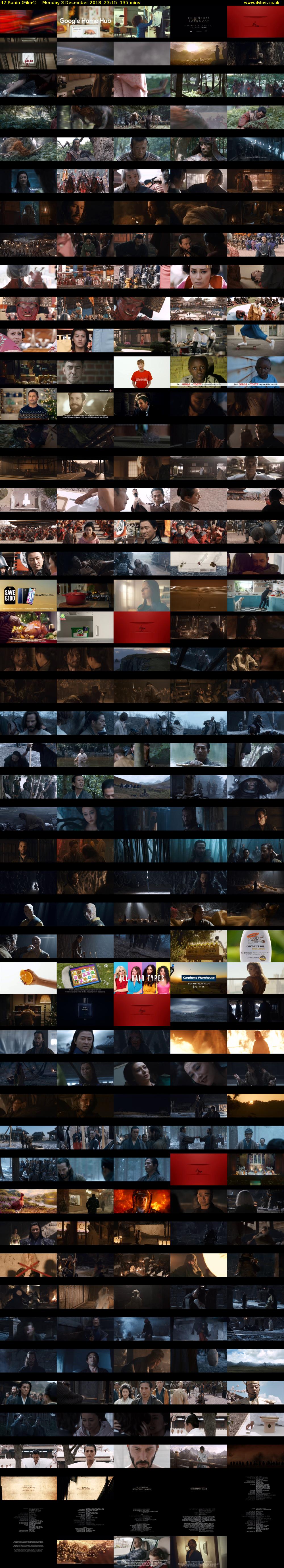 47 Ronin (Film4) Monday 3 December 2018 23:15 - 01:30