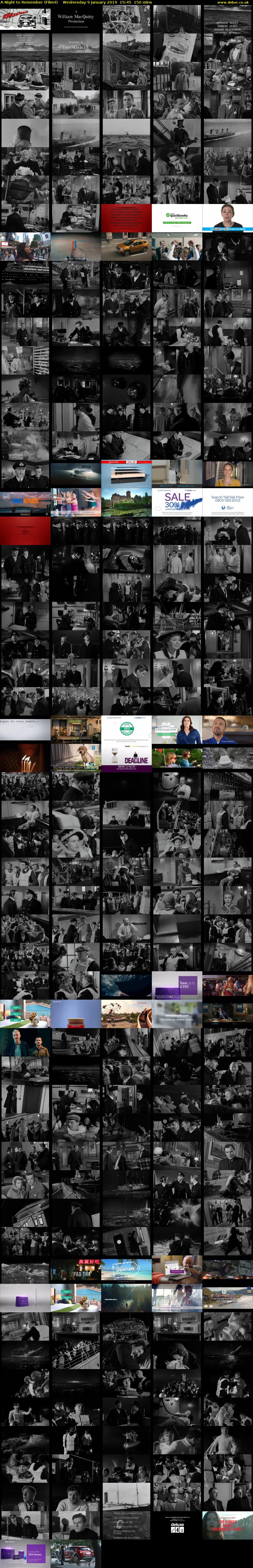 A Night to Remember (Film4) Wednesday 9 January 2019 15:45 - 18:15