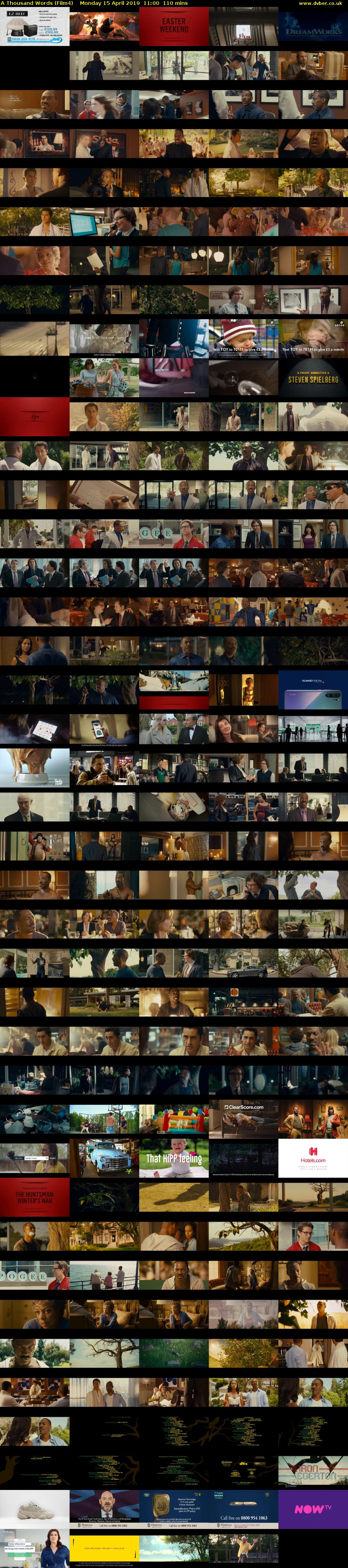 A Thousand Words (Film4) Monday 15 April 2019 11:00 - 12:50