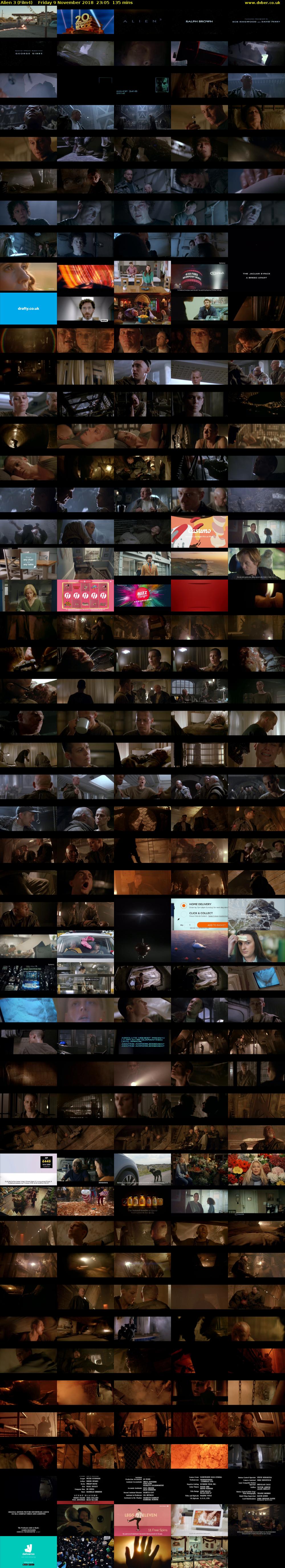 Alien 3 (Film4) Friday 9 November 2018 23:05 - 01:20