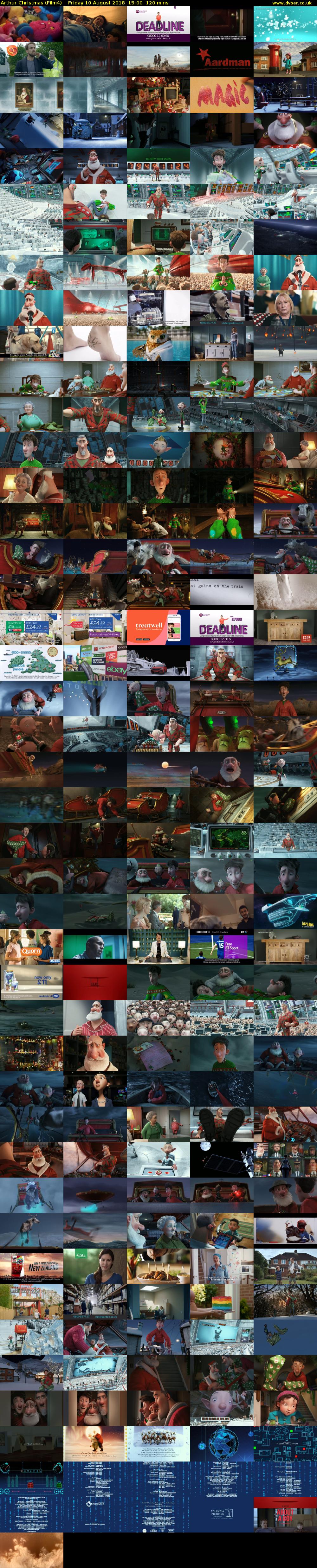 Arthur Christmas (Film4) Friday 10 August 2018 15:00 - 17:00