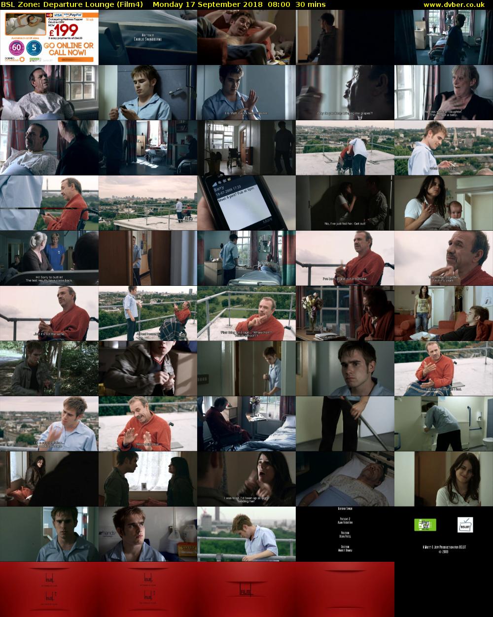 BSL Zone: Departure Lounge (Film4) Monday 17 September 2018 08:00 - 08:30