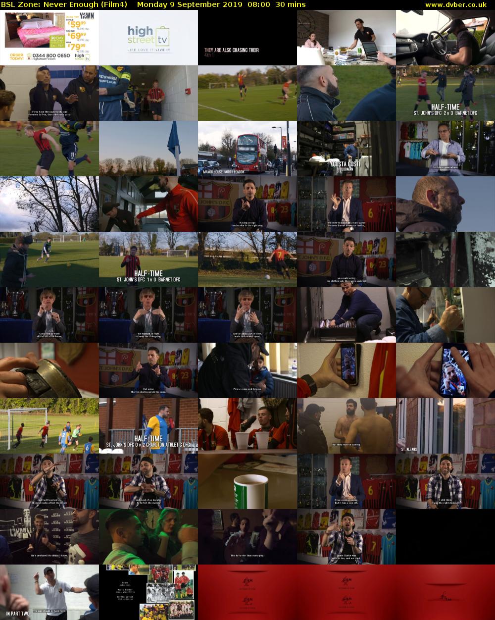 BSL Zone: Never Enough (Film4) Monday 9 September 2019 08:00 - 08:30