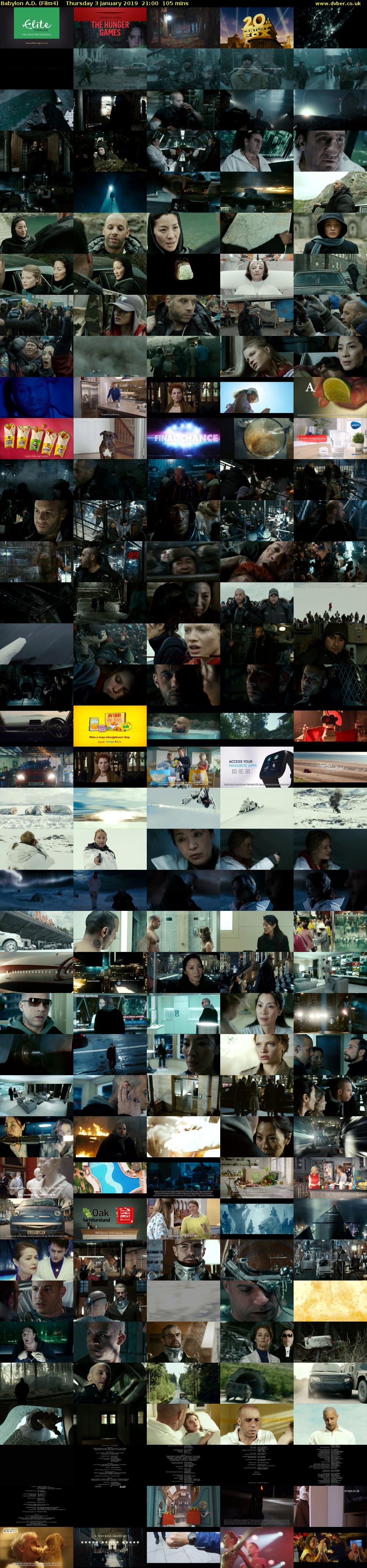 Babylon A.D. (Film4) Thursday 3 January 2019 21:00 - 22:45