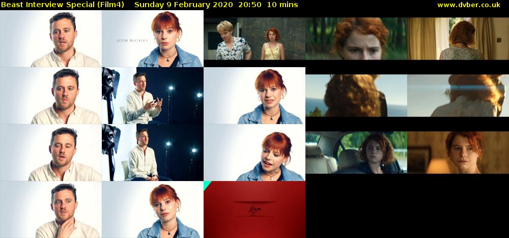 Beast Interview Special (Film4) Sunday 9 February 2020 20:50 - 21:00