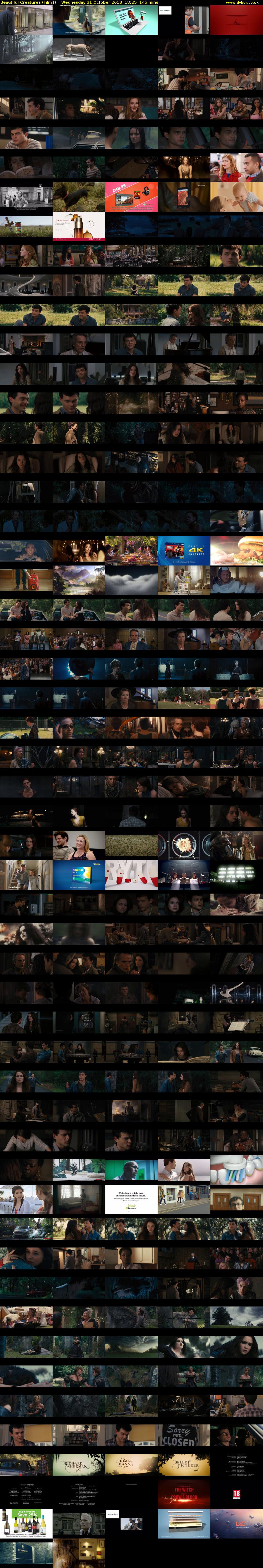 Beautiful Creatures (Film4) Wednesday 31 October 2018 18:25 - 20:50