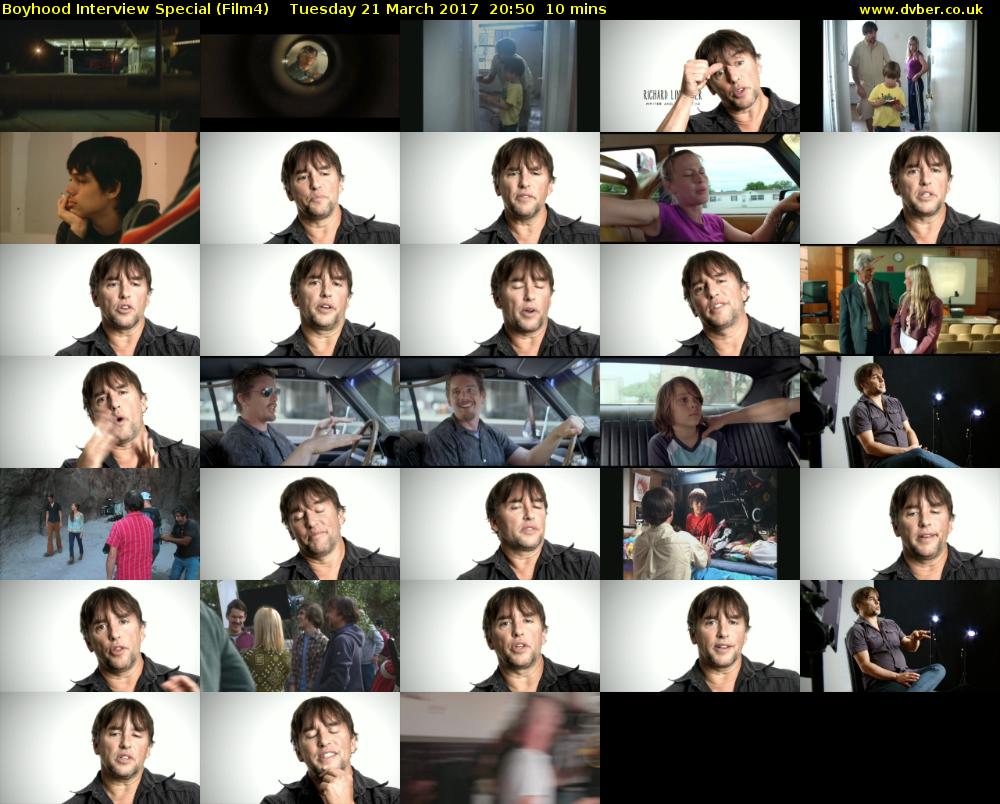 Boyhood Interview Special (Film4) Tuesday 21 March 2017 20:50 - 21:00