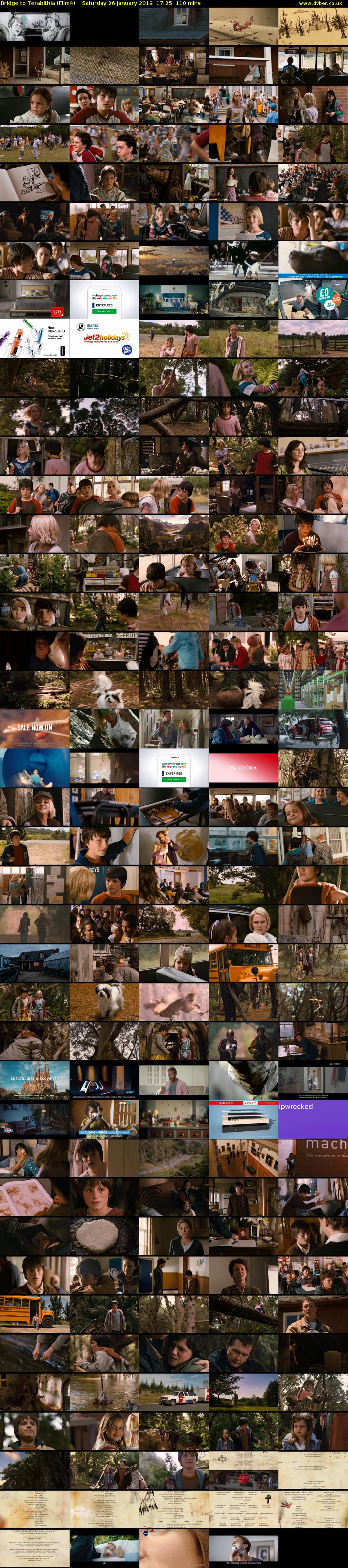 Bridge to Terabithia (Film4) Saturday 26 January 2019 17:25 - 19:15
