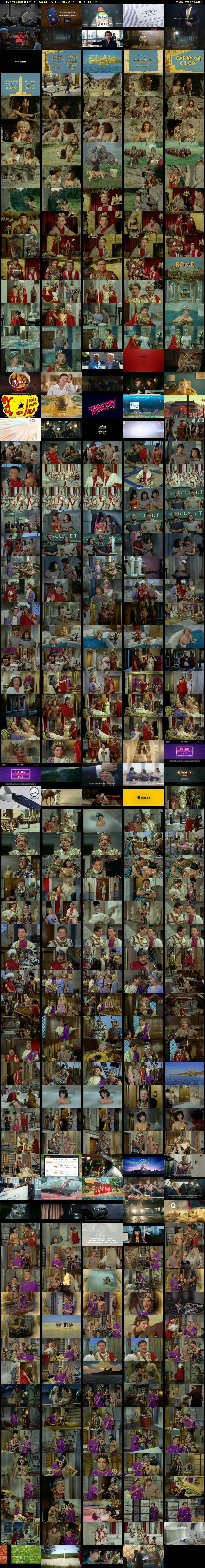 Carry On Cleo (Film4) Saturday 1 April 2017 14:45 - 16:35