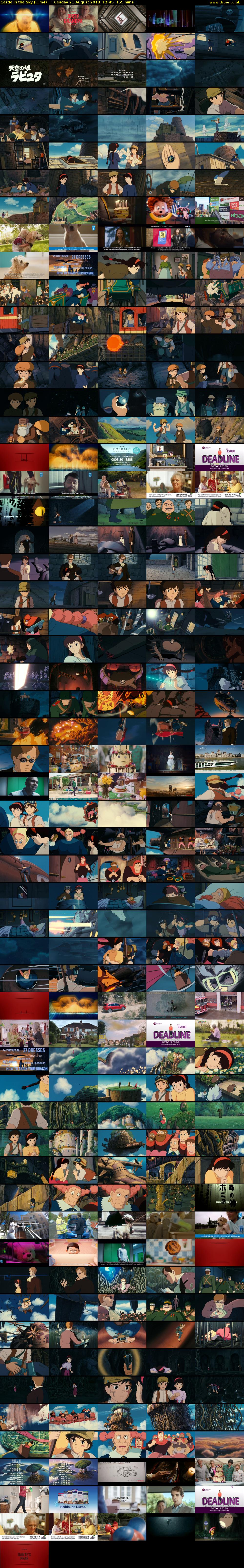 Castle in the Sky (Film4) Tuesday 21 August 2018 12:45 - 15:20