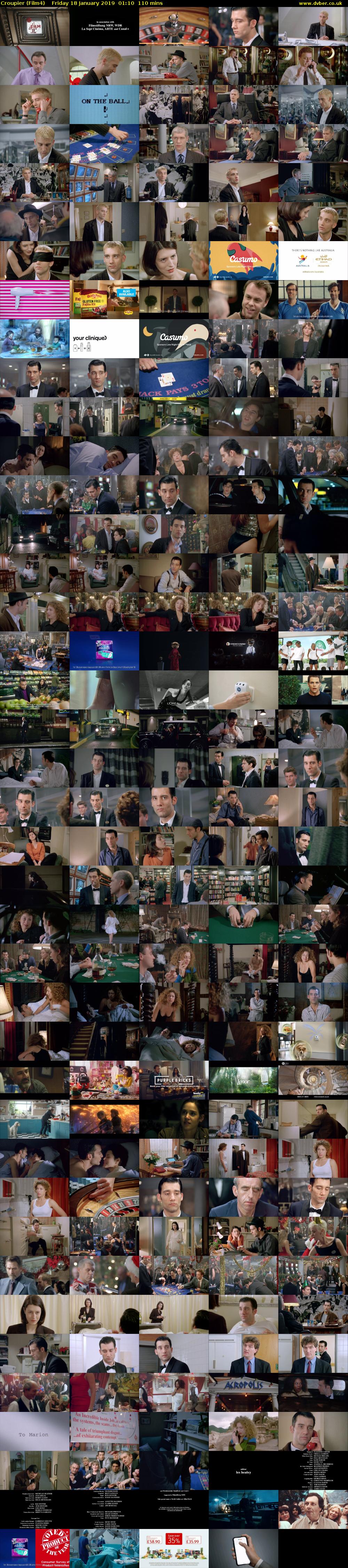 Croupier (Film4) Friday 18 January 2019 01:10 - 03:00