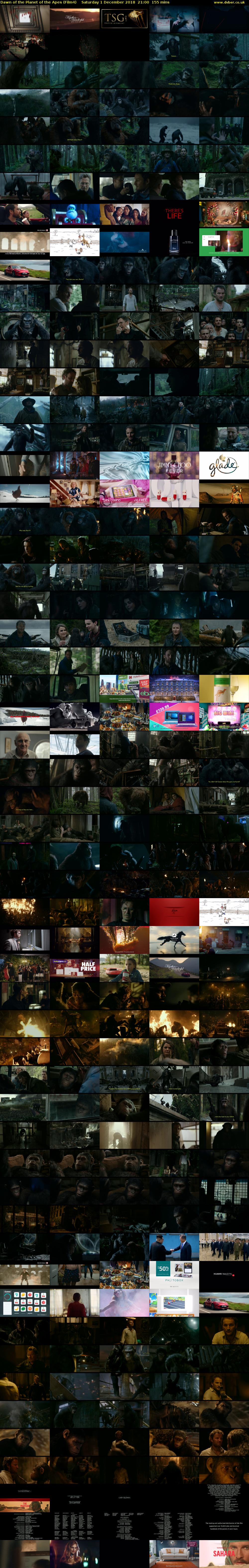 Dawn of the Planet of the Apes (Film4) Saturday 1 December 2018 21:00 - 23:35