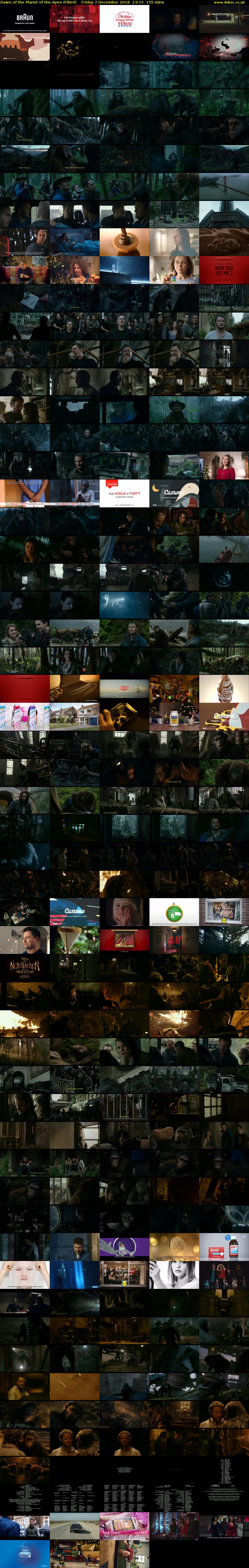 Dawn of the Planet of the Apes (Film4) Friday 7 December 2018 23:15 - 01:50