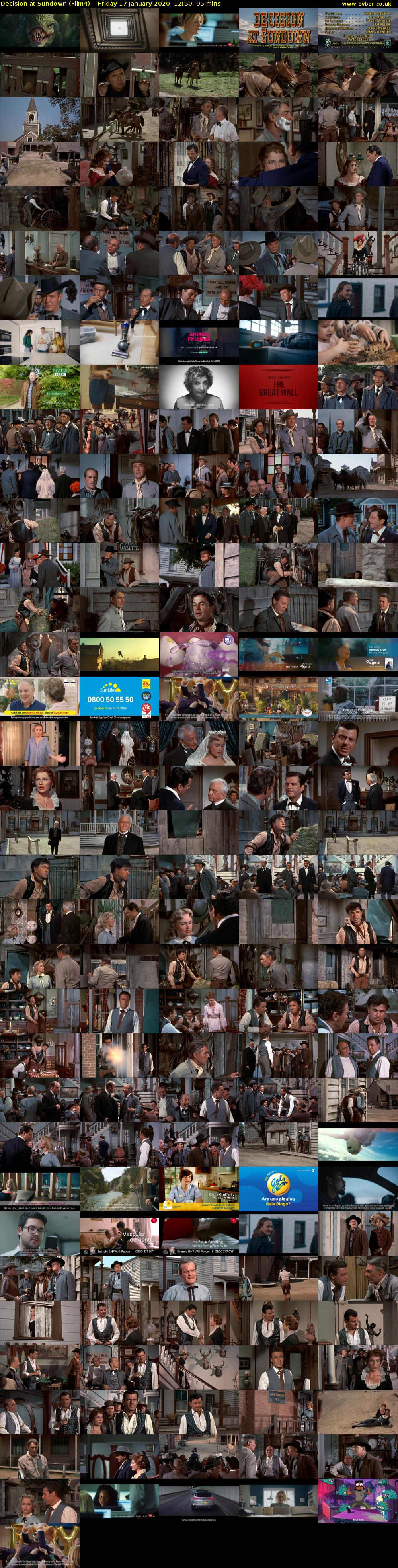 Decision at Sundown (Film4) Friday 17 January 2020 12:50 - 14:25