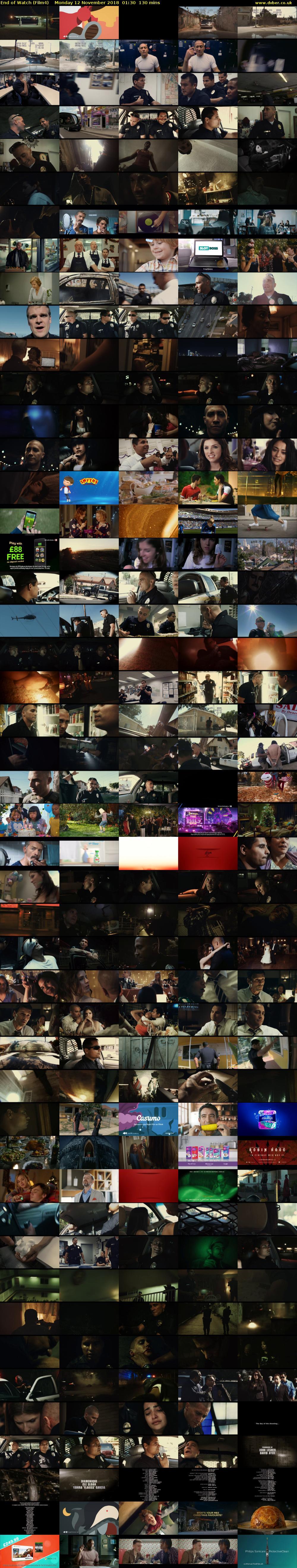 End of Watch (Film4) Monday 12 November 2018 01:30 - 03:40