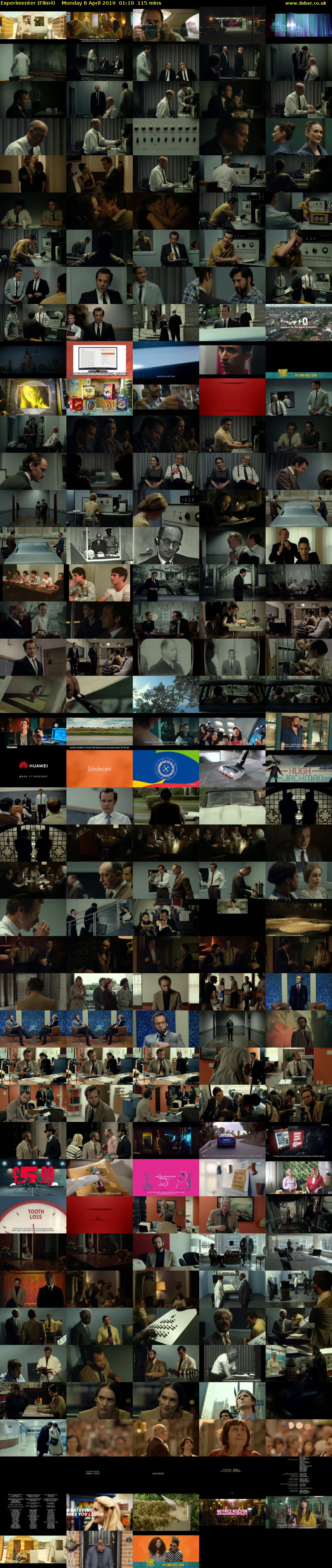 Experimenter (Film4) Monday 8 April 2019 01:10 - 03:05