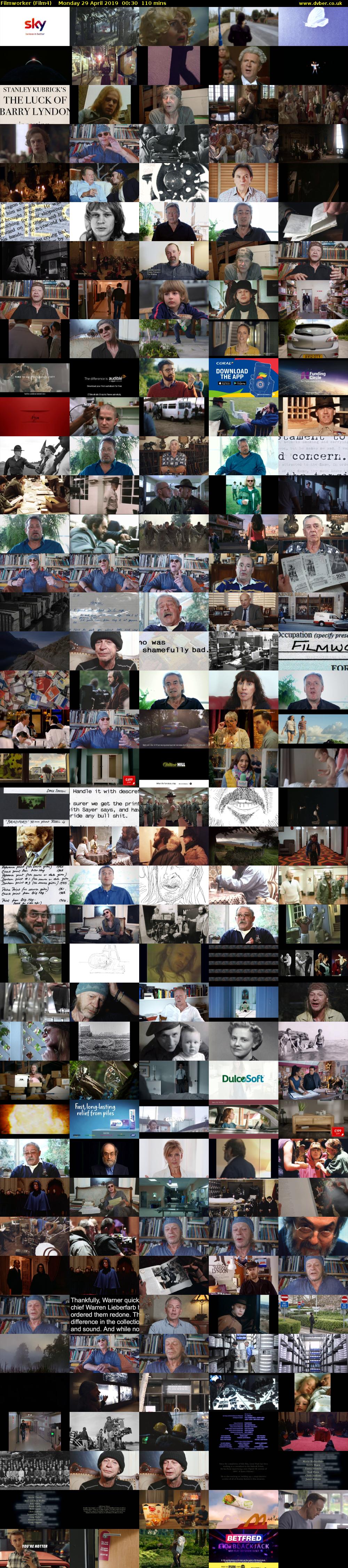 Filmworker (Film4) Monday 29 April 2019 00:30 - 02:20