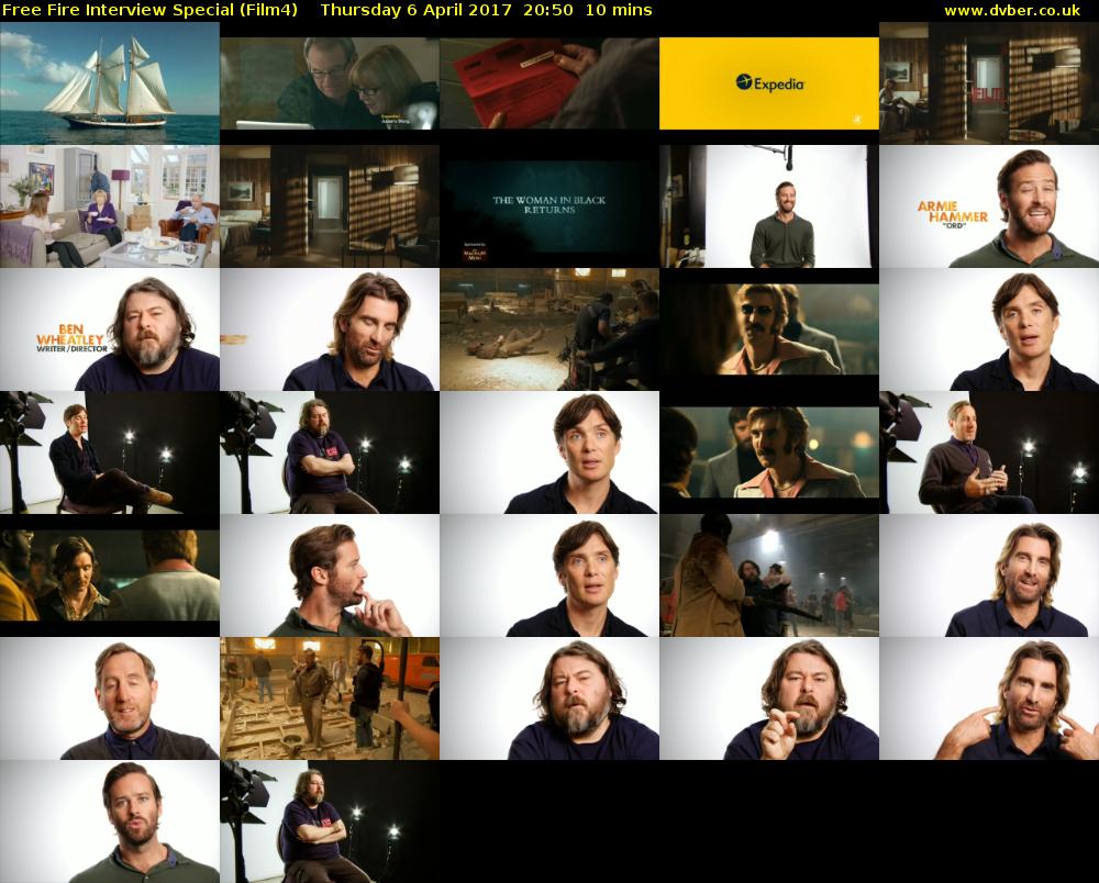 Free Fire Interview Special (Film4) Thursday 6 April 2017 20:50 - 21:00