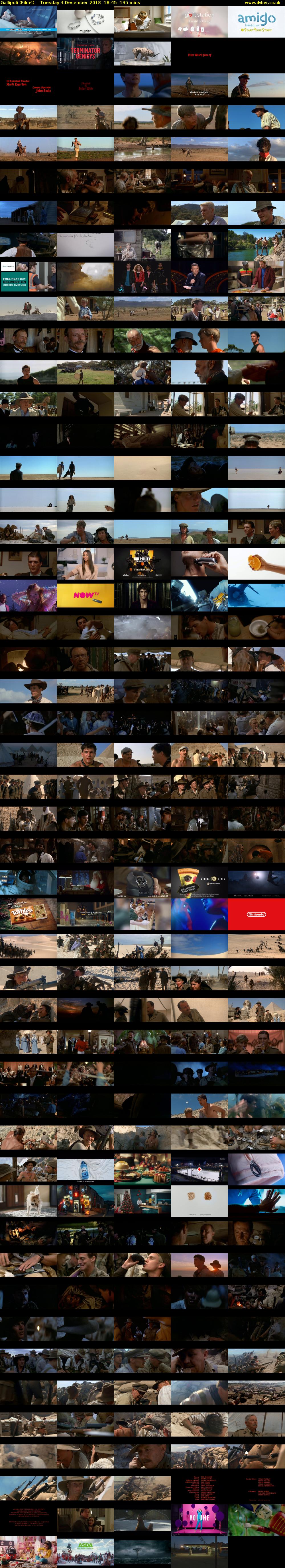 Gallipoli (Film4) Tuesday 4 December 2018 18:45 - 21:00