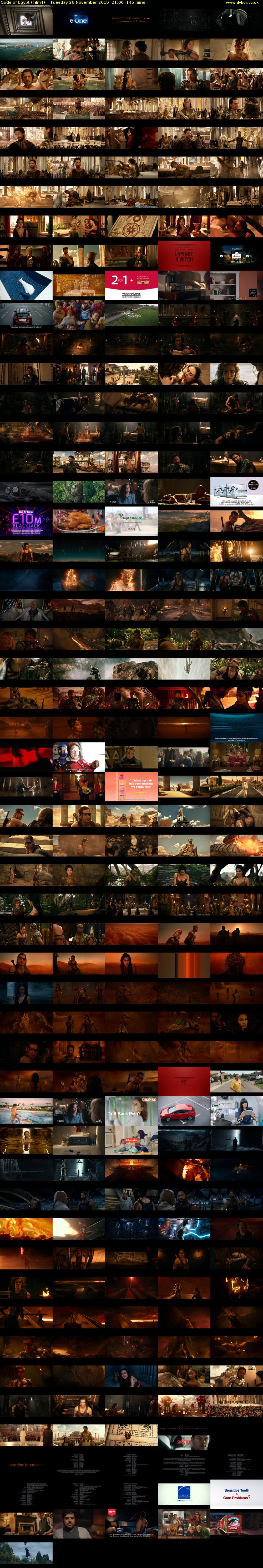 Gods of Egypt (Film4) Tuesday 26 November 2019 21:00 - 23:25