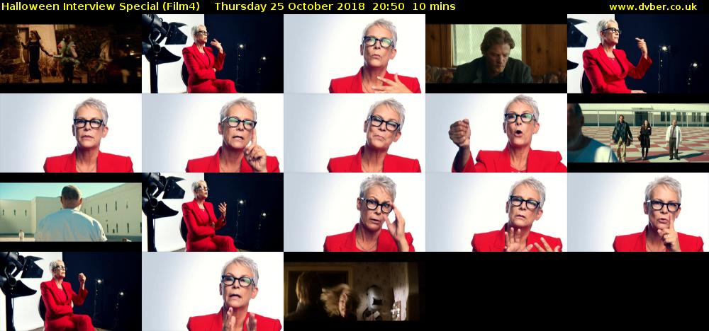 Halloween Interview Special (Film4) Thursday 25 October 2018 20:50 - 21:00