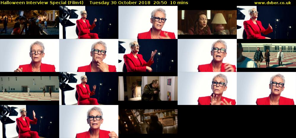 Halloween Interview Special (Film4) Tuesday 30 October 2018 20:50 - 21:00