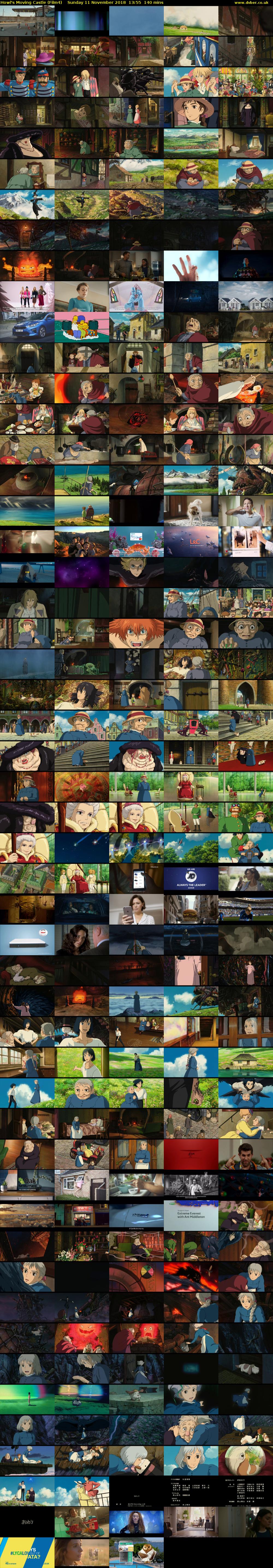 Howl's Moving Castle (Film4) Sunday 11 November 2018 13:55 - 16:15