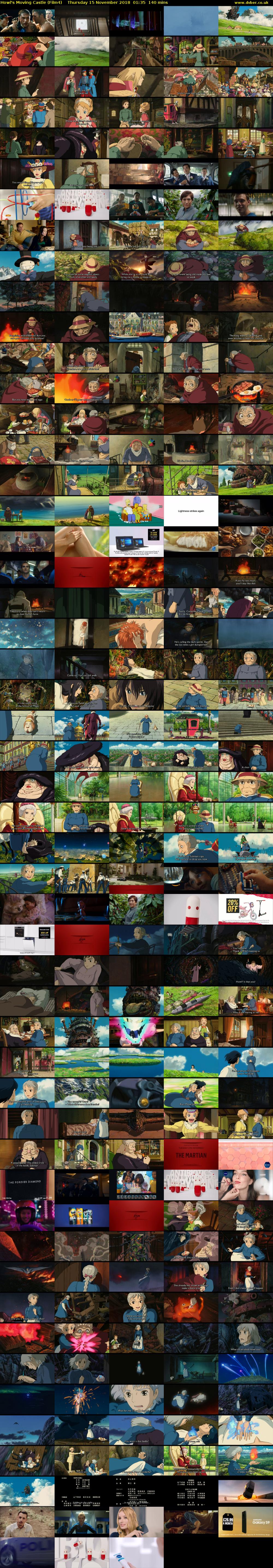 Howl's Moving Castle (Film4) Thursday 15 November 2018 01:35 - 03:55