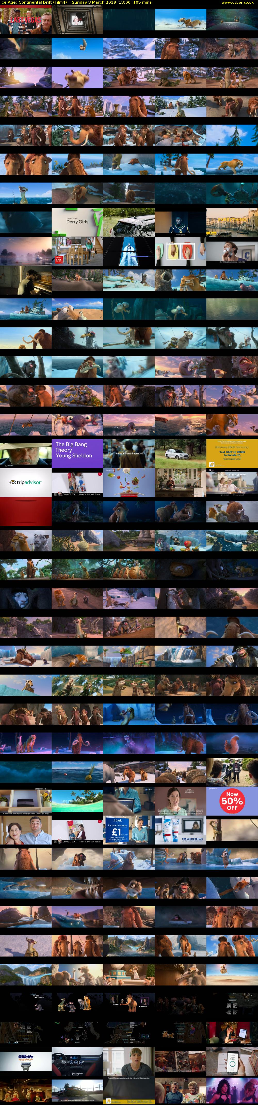 Ice Age: Continental Drift (Film4) Sunday 3 March 2019 13:00 - 14:45
