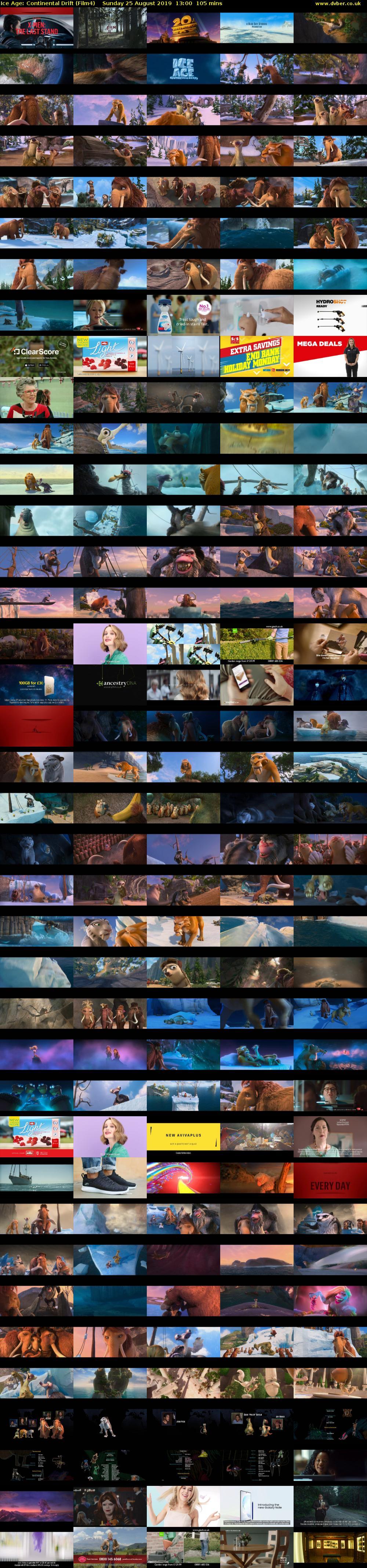 Ice Age: Continental Drift (Film4) Sunday 25 August 2019 13:00 - 14:45
