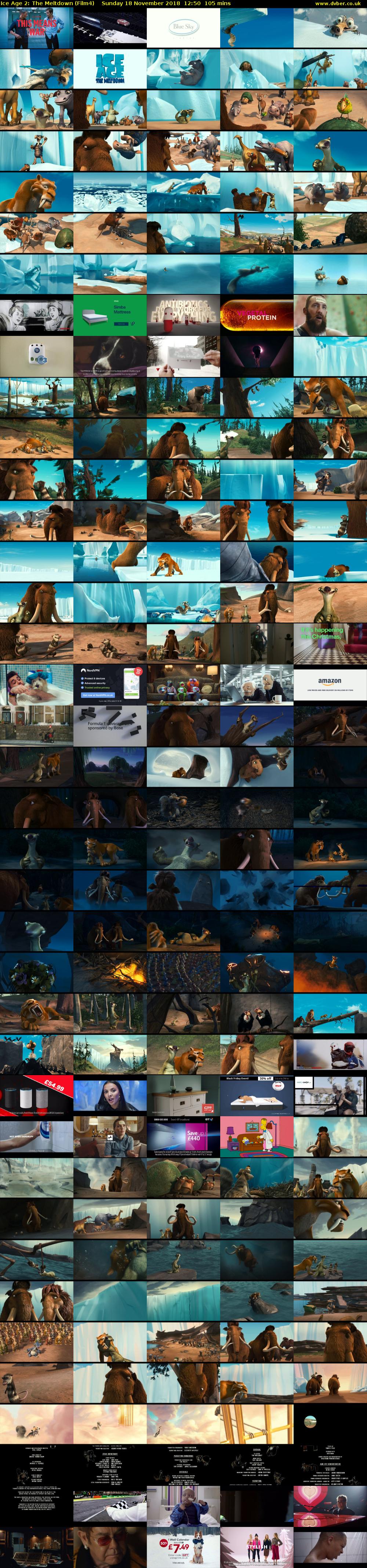 Ice Age 2: The Meltdown (Film4) Sunday 18 November 2018 12:50 - 14:35