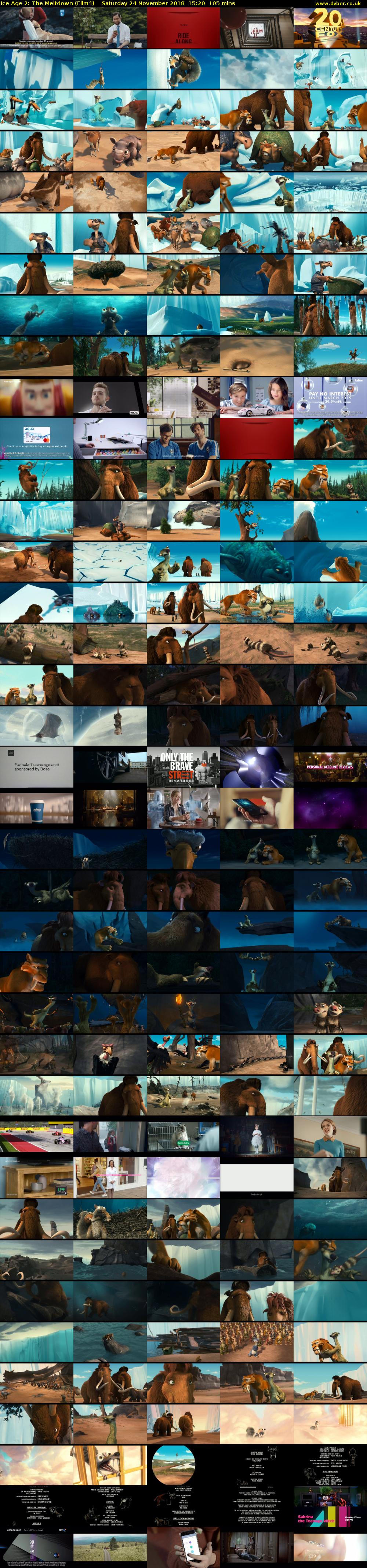 Ice Age 2: The Meltdown (Film4) Saturday 24 November 2018 15:20 - 17:05