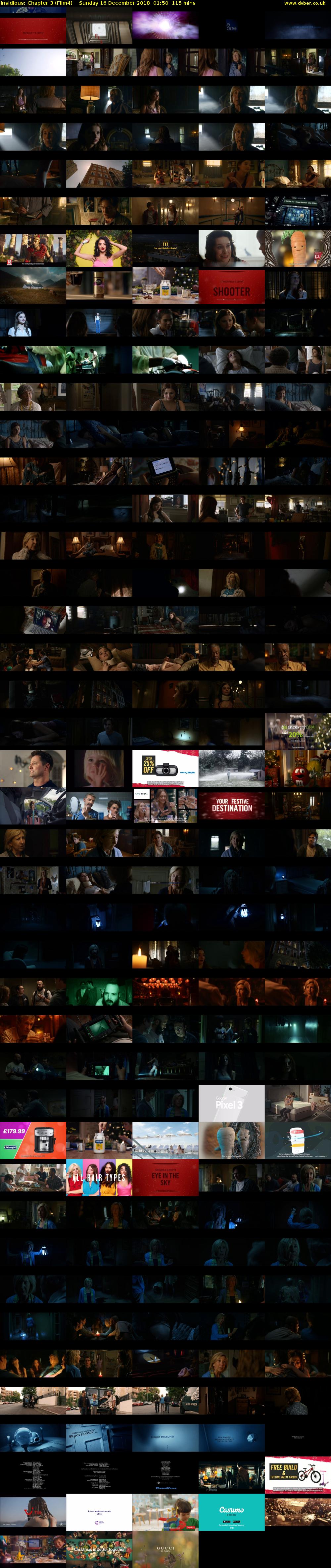 Insidious: Chapter 3 (Film4) Sunday 16 December 2018 01:50 - 03:45