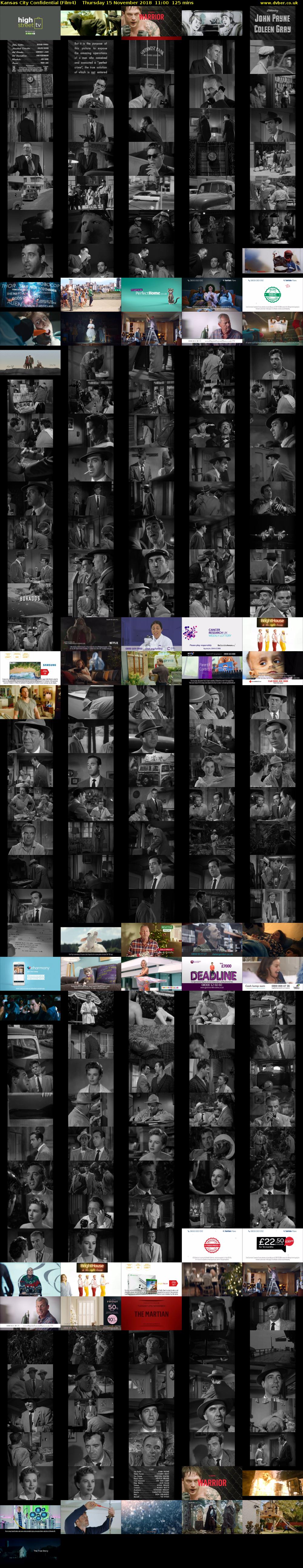 Kansas City Confidential (Film4) Thursday 15 November 2018 11:00 - 13:05