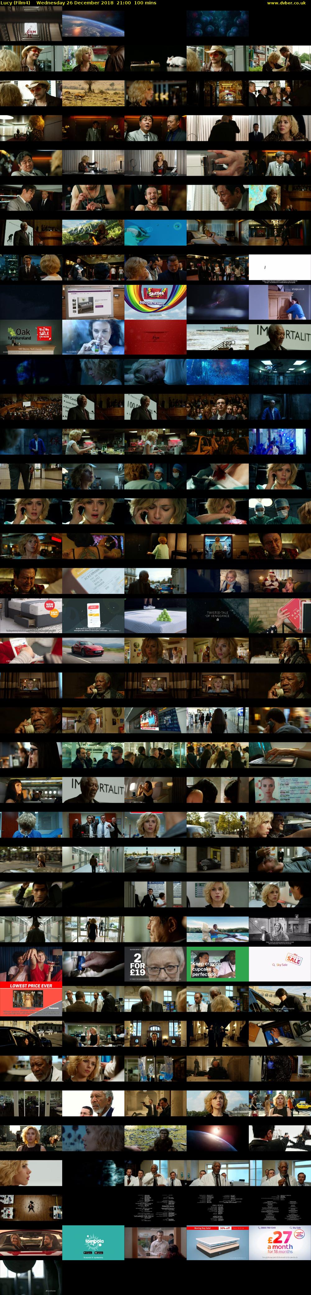 Lucy (Film4) Wednesday 26 December 2018 21:00 - 22:40