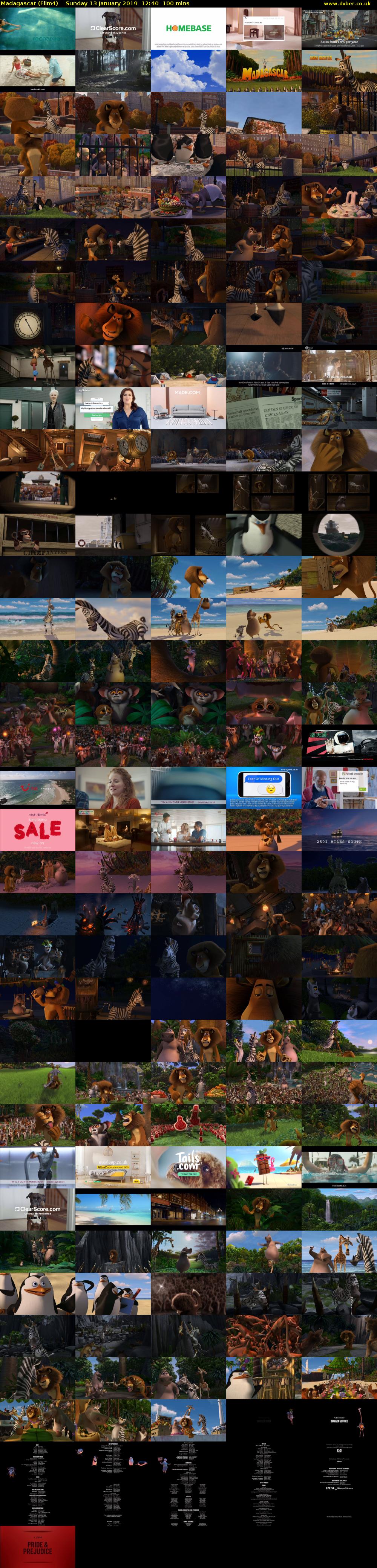 Madagascar (Film4) Sunday 13 January 2019 12:40 - 14:20