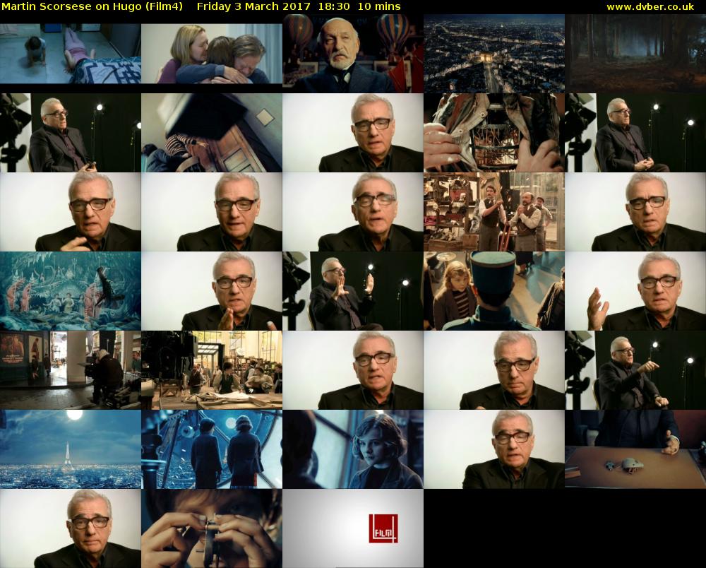 Martin Scorsese on Hugo (Film4) Friday 3 March 2017 18:30 - 18:40