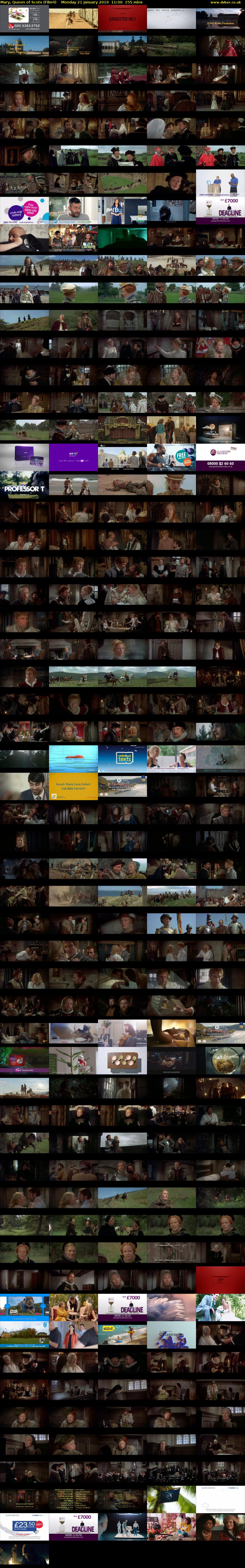 Mary, Queen of Scots (Film4) Monday 21 January 2019 11:00 - 13:35