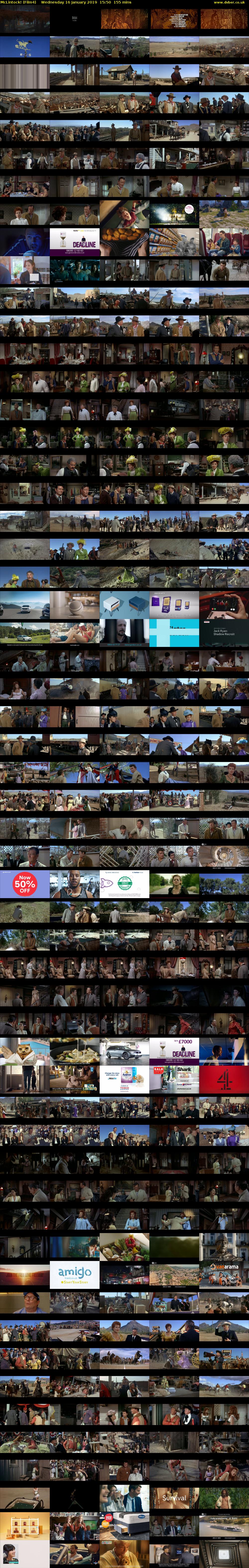 McLintock! (Film4) Wednesday 16 January 2019 15:50 - 18:25