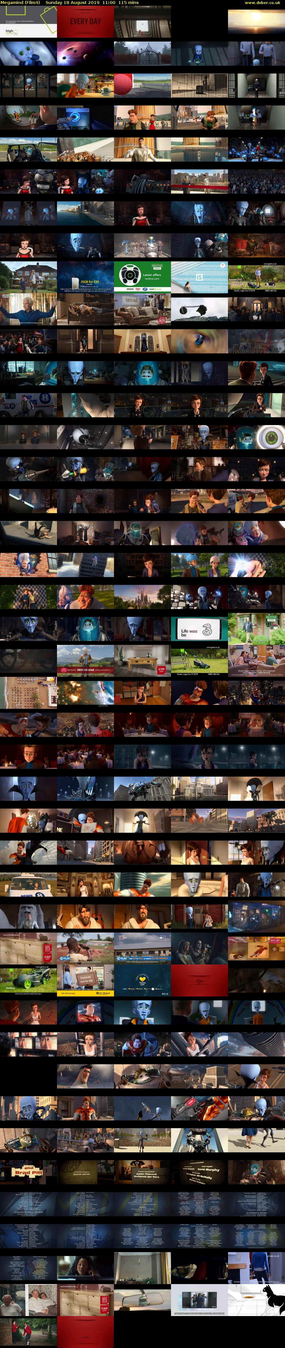 Megamind (Film4) Sunday 18 August 2019 11:00 - 12:55