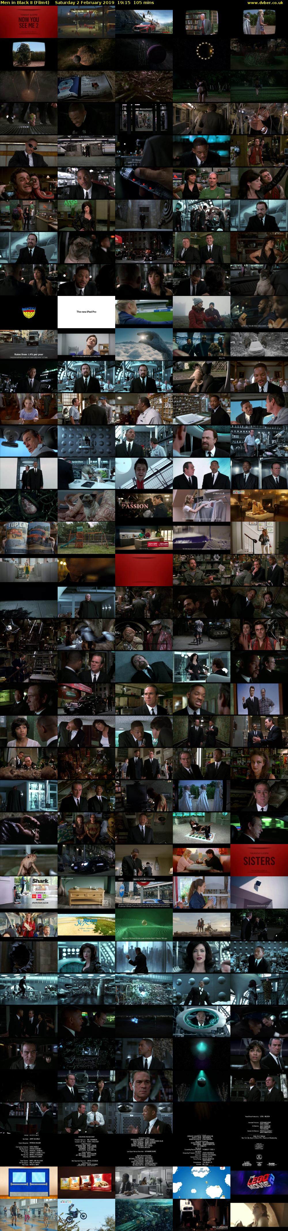 Men in Black II (Film4) Saturday 2 February 2019 19:15 - 21:00