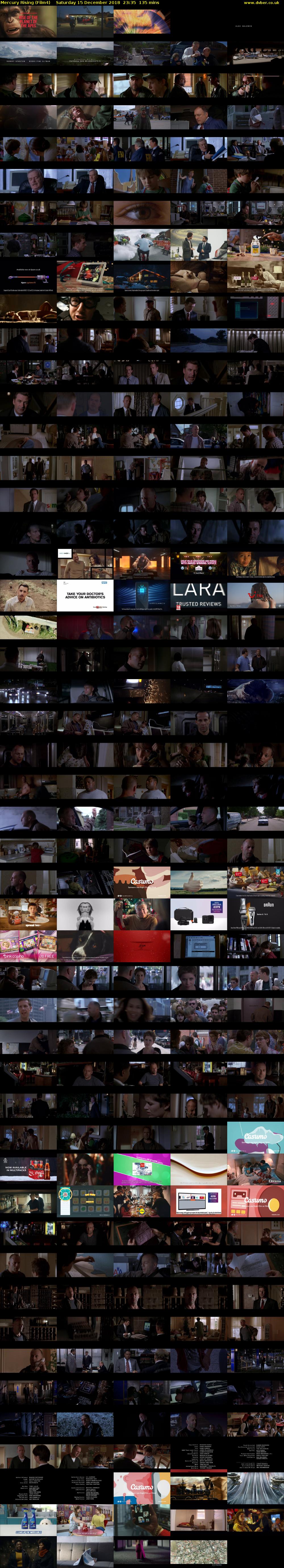 Mercury Rising (Film4) Saturday 15 December 2018 23:35 - 01:50