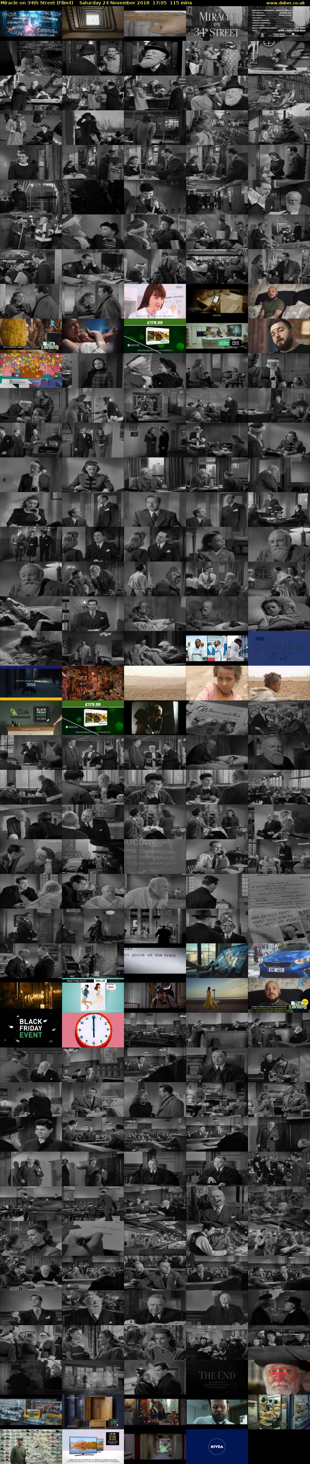 Miracle on 34th Street (Film4) Saturday 24 November 2018 17:05 - 19:00