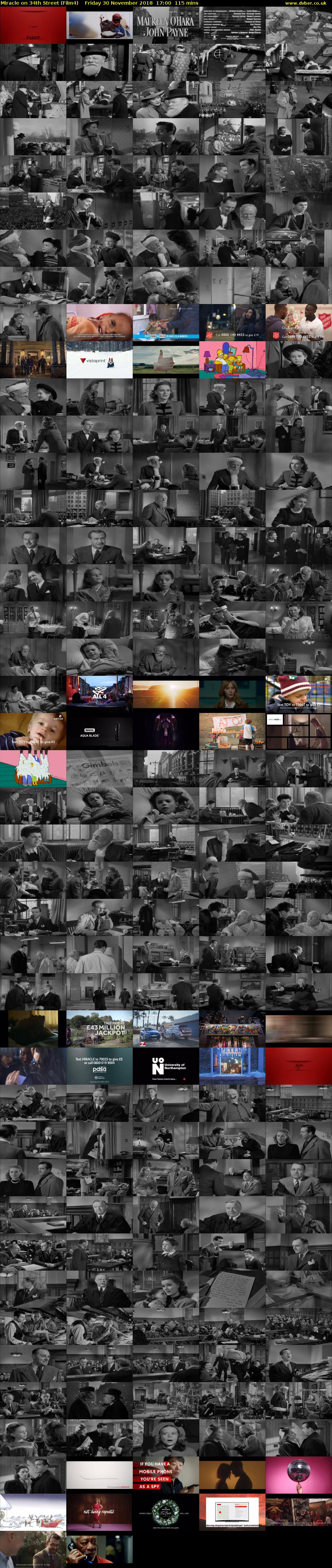 Miracle on 34th Street (Film4) Friday 30 November 2018 17:00 - 18:55