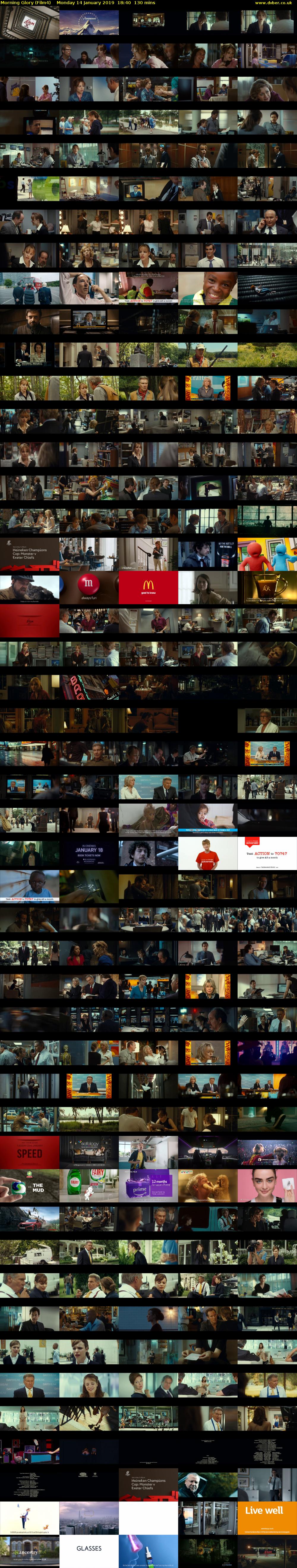 Morning Glory (Film4) Monday 14 January 2019 18:40 - 20:50