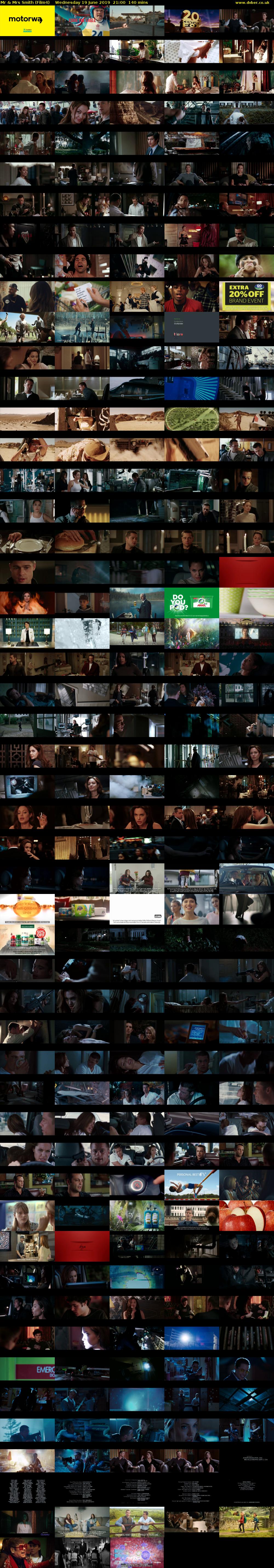 Mr & Mrs Smith (Film4) Wednesday 19 June 2019 21:00 - 23:20
