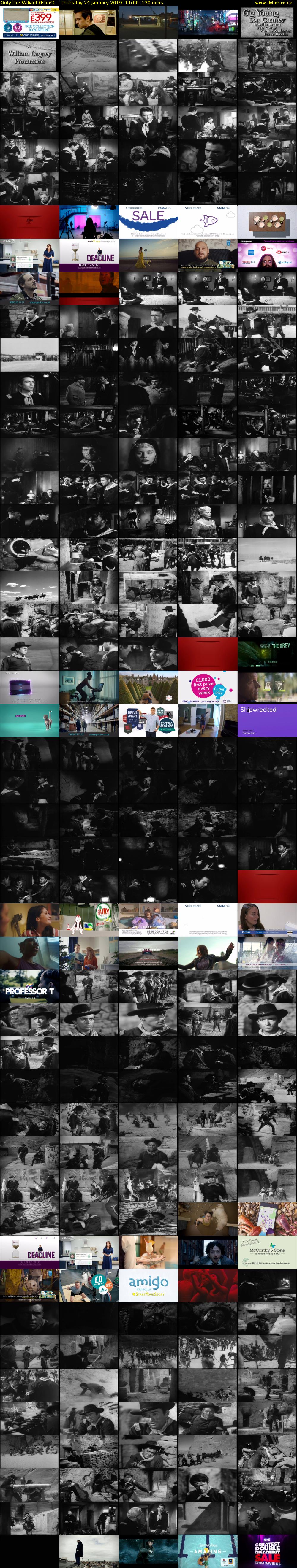 Only the Valiant (Film4) Thursday 24 January 2019 11:00 - 13:10