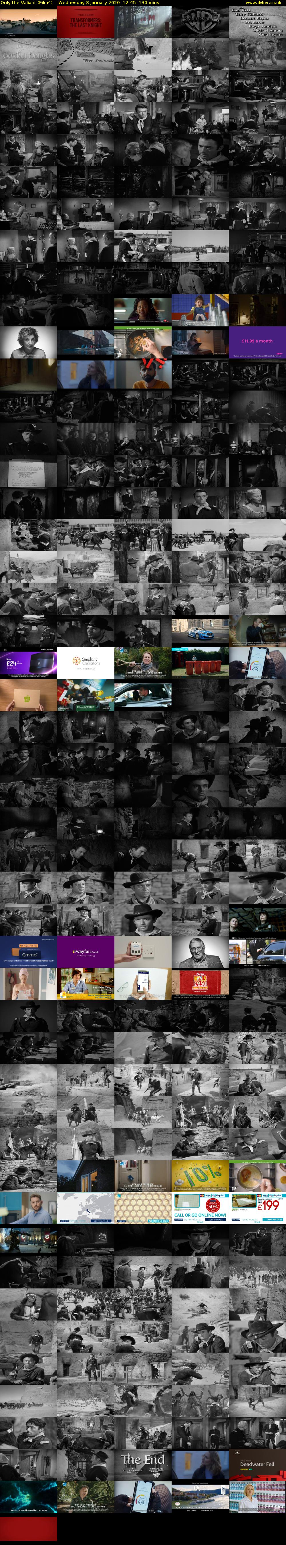 Only the Valiant (Film4) Wednesday 8 January 2020 12:45 - 14:55