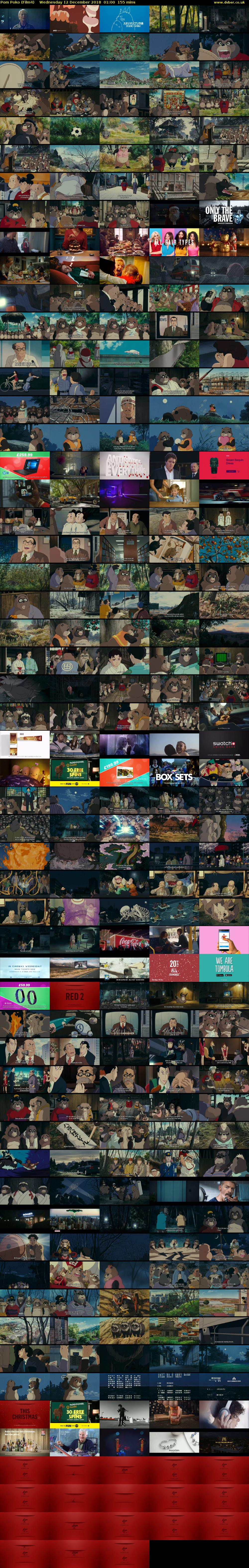 Pom Poko (Film4) Wednesday 12 December 2018 01:00 - 03:35