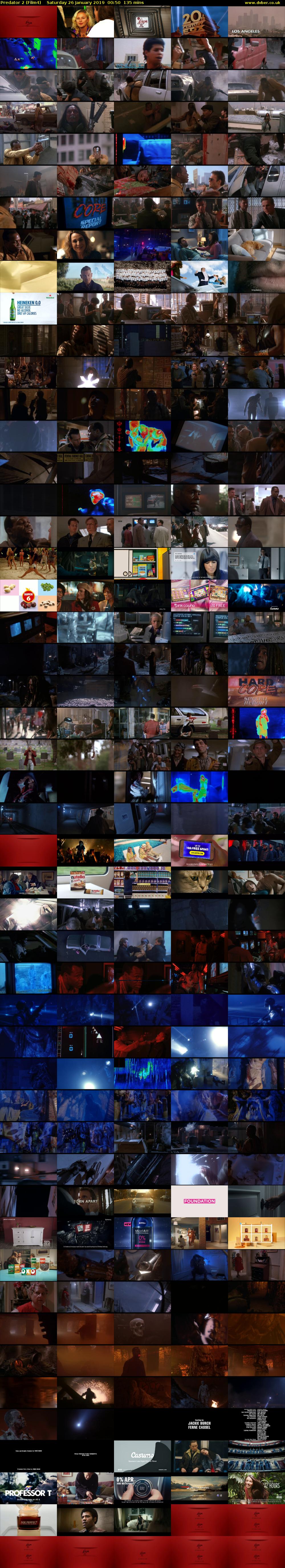 Predator 2 (Film4) Saturday 26 January 2019 00:50 - 03:05